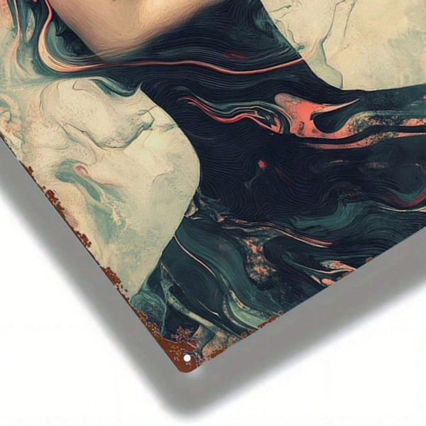 CIFbuy 抽象女性溺水金属标牌 8x12 英寸，农舍浴室墙面装饰，2D 平面房间点缀牌匾，家居花园墙饰（TikTok, temu 自提物流）-5