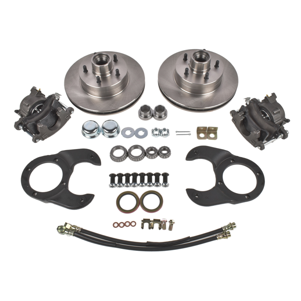 刹车盘套装 5 on 4-1/2 Disc Brake Kit Fit for Ford 1937-48 with Rotors + Calipers + Pads Set-7
