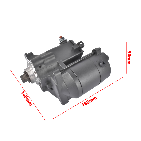 起动机 Front Starter Motor 12V 1.4kW 9 Teeth CW Fits for Harley-Davidson Forty Eight Iron 883 Roadster Sportster 883 1981-2020 Black 1Pc-7