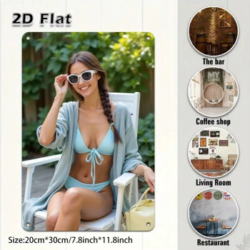 CIFbuy 复古金属墙饰 8x12英寸 乡村铁质牌匾 迈克尔的冰镇啤酒 美好时光 创立于2012年 二维平面装饰 无需电源（TikTok, temu 自提物流）
