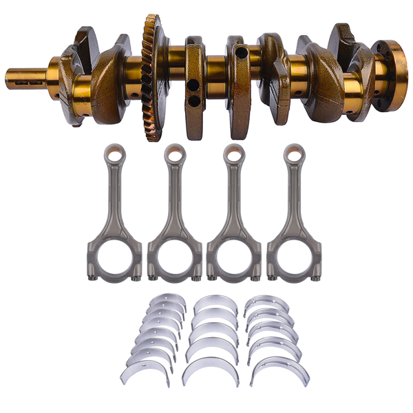 曲轴套装 Engine Crankshaft+Con Rods+Bearings Set Replacement for Toyota Rav4 Highlander Scion tC xB-4