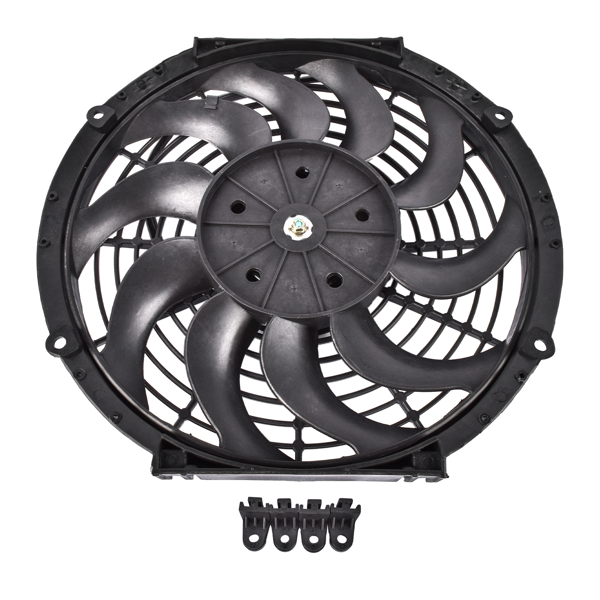 散热器风扇 12" 12V Puller Black Single Fan Curved Blades 1226 cfm compatible with VA10-AP50/C-61A 30101522-5