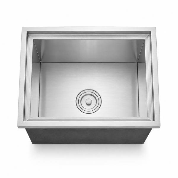 A1-不锈钢嵌入式冰柜 Drop-In Ice Chest, Stainless Steel Ice Storage Box with Lid and Drain Hose, Ice Bin for Chilled Wine, Beer, Beverage (21 x 17 x 18 Inches)-6
