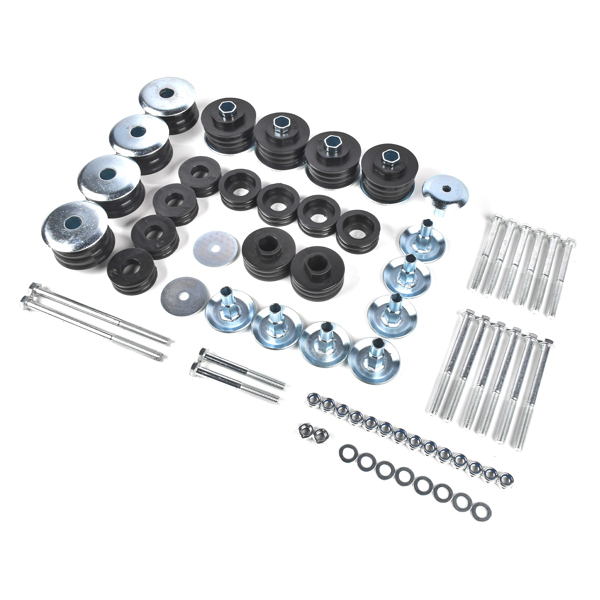 车身衬套套件 Body Cab Mount Bushings Kit &Nut fit for 99-07 Ford F-250 F-350 Super Duty KF04058BK-5