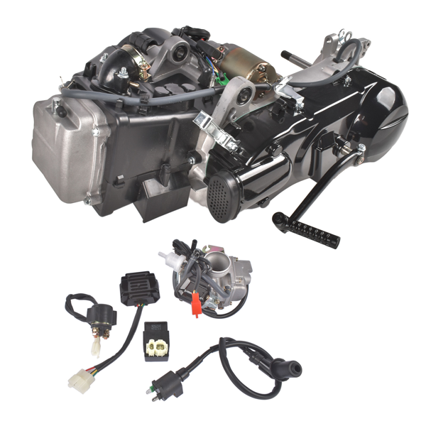 发动机组件 Complete Engine 150CC 4-Stroke fit for GY6 Scooter Dirt Bike Motor Short Case-2