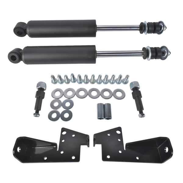 减震器 Front Bolt On Shock Relocator Kit Fit for Chevrolet Bel Air Impala El Camino 1958-1964 Black-1