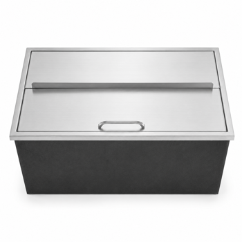 A1-不锈钢嵌入式冰柜 Drop-In Ice Chest, Stainless Steel Ice Storage Box with Sliding Lid and Drain Hose, Ice Bin for Chilled Wine, Beer, Beverage (36 x 18 x 14 Inches)