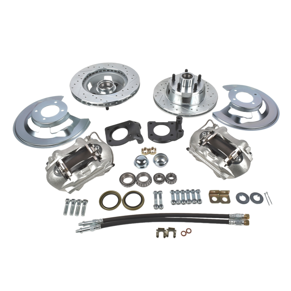 刹车盘套装 Front Disc Brake Conversion Kit & 11" Rotors Fit for 1964-1973 Ford Mustang V8-3