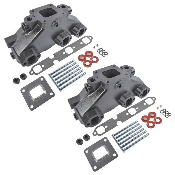 禁售Amazon 排气歧管 2*Exhaust Manifold w/gaskets bolts Replacement for Mercruiser GM 4.3 2002-UP Dry Joint Riser-3