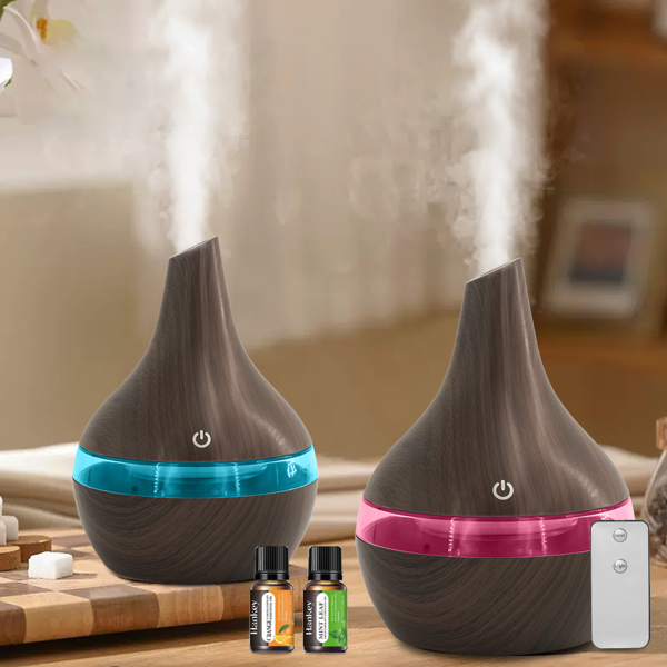 300ml 超静音香薰加湿器，7 色 LED 氛围灯，自动断电保护，打造居家、办公室、卧室舒缓环境-8