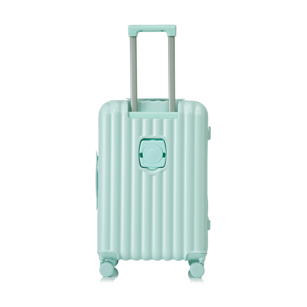 20"/24"/28" 3件套 ABS材质万向轮行李箱，可登机，带杯架、USB接口和手机支架（薄荷绿）-2
