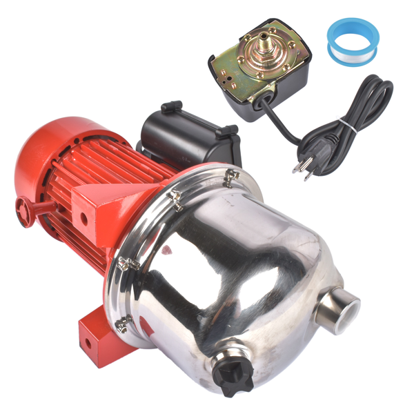 喷射泵 Jet Pump 115/230 Volt 3/4 HP 12.8 GPM Fit for Wells Up To 25' Deep 97080702 Red New-3