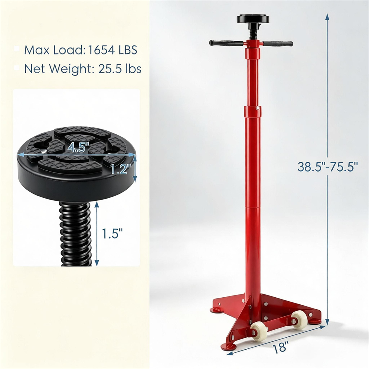 Adjustable Underhoist Support Jack Stand view 3