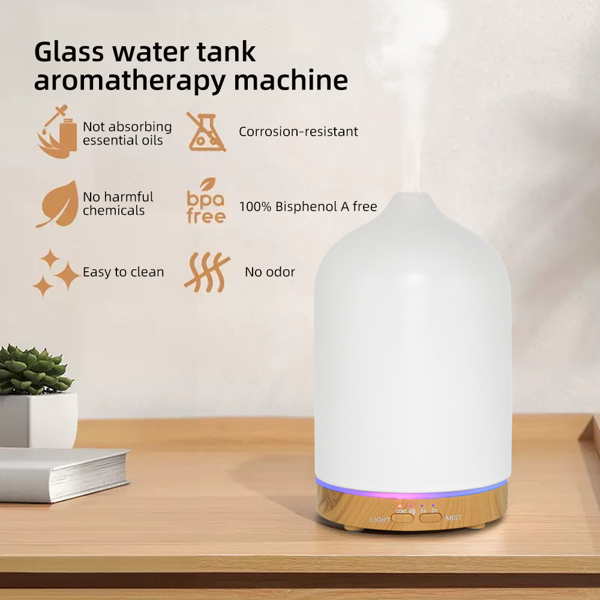 200ml Essential Oil Diffuser 7 Colors, Ultrasonic Quiet, Timer & Humidifier for Home-4