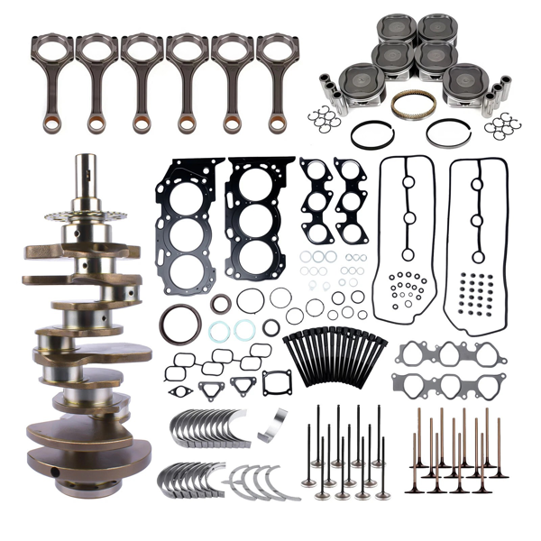 曲轴活塞套装 Engine Rebuild Kit Crankshaft Pistons Rods Replacement for Toyota 4Runner FJ Cruiser 4.0L-6