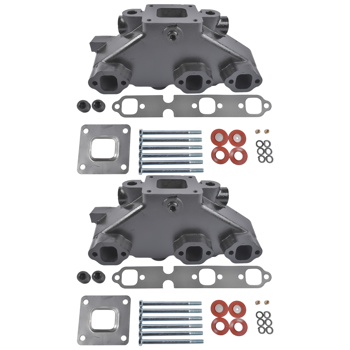 禁售Amazon 排气歧管 2*Exhaust Manifold w/gaskets bolts Replacement for Mercruiser GM 4.3 2002-UP Dry Joint Riser