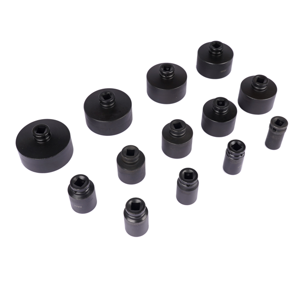螺母套筒套件 13 Sizes of 4-slot Spindle Nut Sockets 1/2” Drive KM Groove Locknut Hub Removal-8