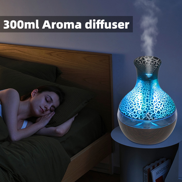 00 毫升 USB 香薰加湿器｜超静音冷雾，配遥控器、7 色渐变 LED 灯，适用于家居、办公室、卧室、婴儿房-9