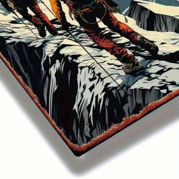 CIFbuy 1件 复古登山者雪山探险金属标牌，8x12英寸耐用锡板海报，复古户外探险墙饰A（TikTok, temu 自提物流）-5