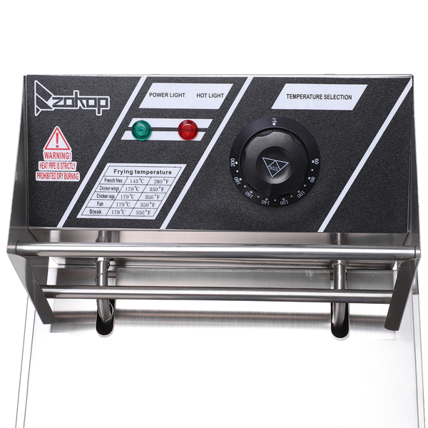 英规 IEF-81 220.00V 2500W 11.4QT/10.8L 电炸锅 银色 不锈钢 单缸-5