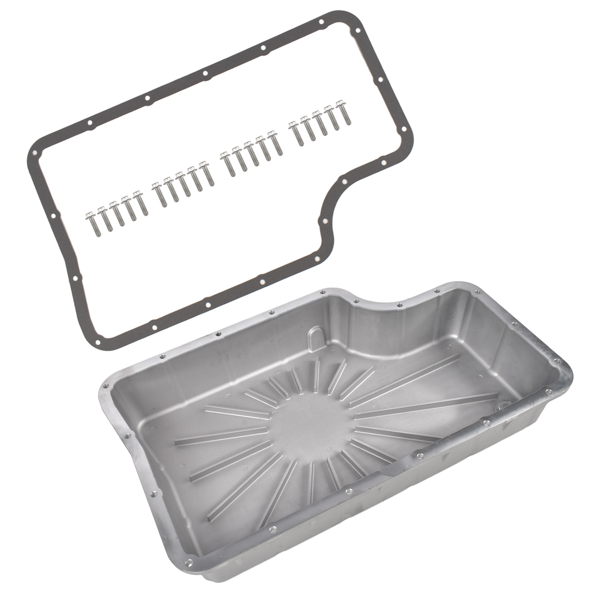 变速箱油底壳 Heavy Duty 6R140 Transmission Deep Pan Fit for  Ford F250/F350 11-19 Aluminum Silver-2