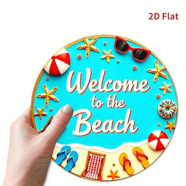 CIFbuy 1件 复古金属标牌 8x12英寸，质朴仙人掌花卉墙饰，附“请敲门”字样，适用于家居、花园、酒吧等的2D平面铁艺装饰（TikTok, temu 自提物流）-2