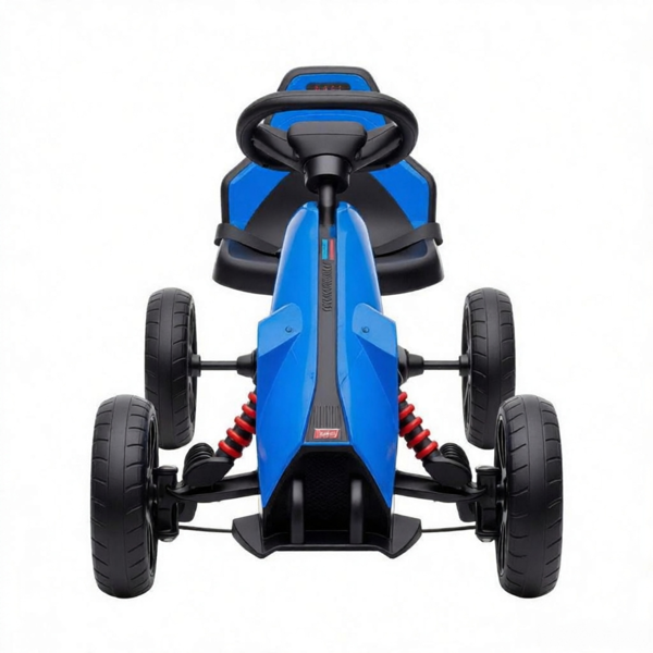 蓝色12V电动卡丁车-儿童乘坐EVA轮胎玩具，适合后院户外玩耍，2速，可调节座椅，3-8岁-4
