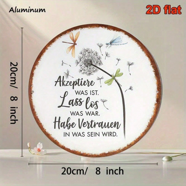 CIFbuy 1件 8x12英寸金属标牌焊接机 幽默墙饰，趣味视角：积极面对生活，我是凡人，正在努力工作，铁质铭牌，车库工作室专用（TikTok, temu 自提物流）-3