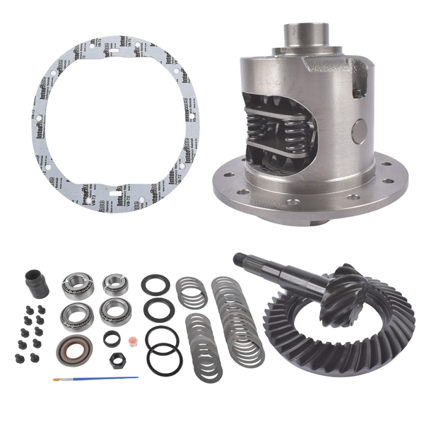 限滑锁套包 8.2" 10-Bolt Posi Gears Bearing Kit 3.73 Ratio Fit for Chevy Nomad Camaro Impala Steel-3