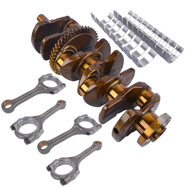 曲轴套装 Engine Crankshaft+Con Rods+Bearings Set Replacement for Toyota Rav4 Highlander Scion tC xB-7