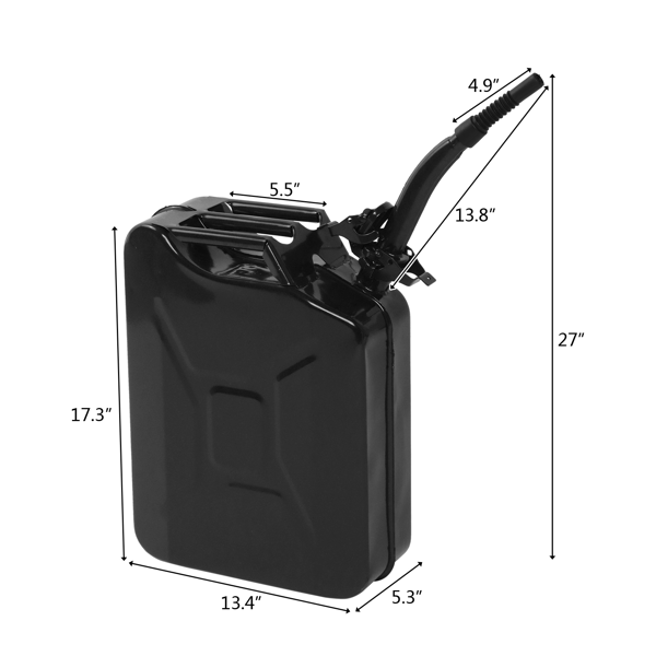 【认证未出】【同款编码：12950341】1pcs  铁质 20L 黑管 0.6mm 油桶 黑色-1