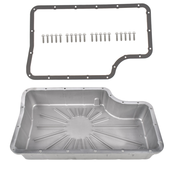 变速箱油底壳 Heavy Duty 6R140 Transmission Deep Pan Fit for  Ford F250/F350 11-19 Aluminum Silver-7