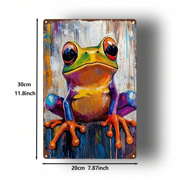 CIFbuy 槲寄生植物 复古金属铁皮招牌 2D 平面 1个 8x12英寸 经典插画 乡村复古艺术墙饰 室内外适用（TikTok, temu 自提物流）-2