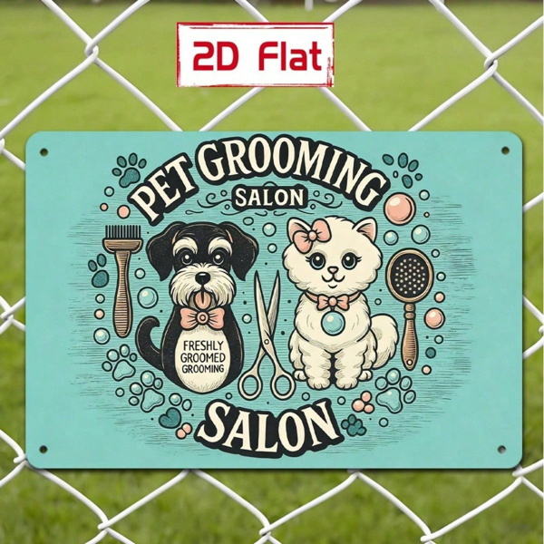 CIFbuy 复古 | 五只麻雀栖息于枝头金属铁皮招牌，8x12英寸，1件装，2D平面经典墙面装饰板，防水防锈（TikTok, temu 自提物流）-4