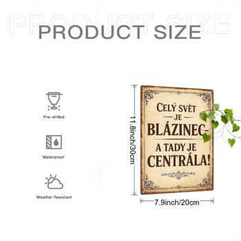 CIFbuy 愿上帝保佑这所家以及所有进入这里的人｜圆形铁质标牌，2D平面印刷复古趣味墙面装饰艺术，7.8*7.8英寸，1包装可悬挂（TikTok, temu 自提物流）