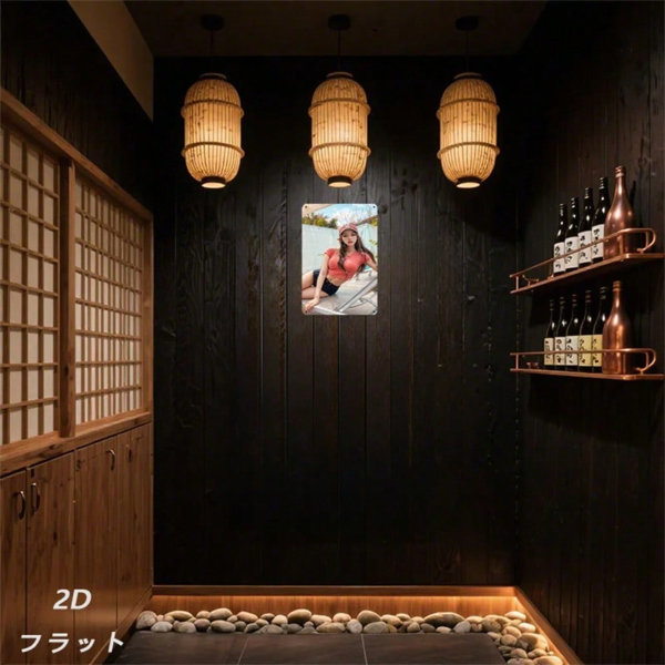 CIFbuy 复古西部牛仔仙人掌金属墙饰，8x12英寸质朴铁质标牌，西南乡村风格挂饰，二维平面款（TikTok, temu 自提物流）-8