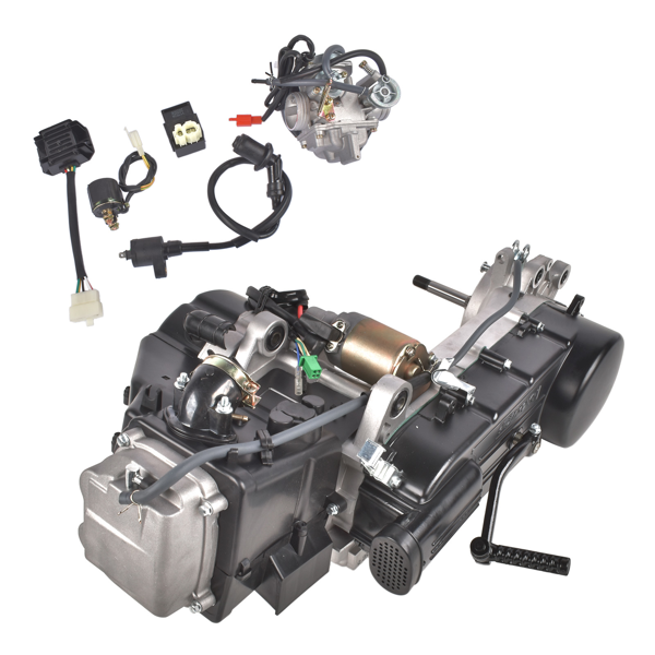 发动机组件 Complete Engine 150CC 4-Stroke Fit for GY6 CVT Scooter Dirt Bike Motor Long Case-4