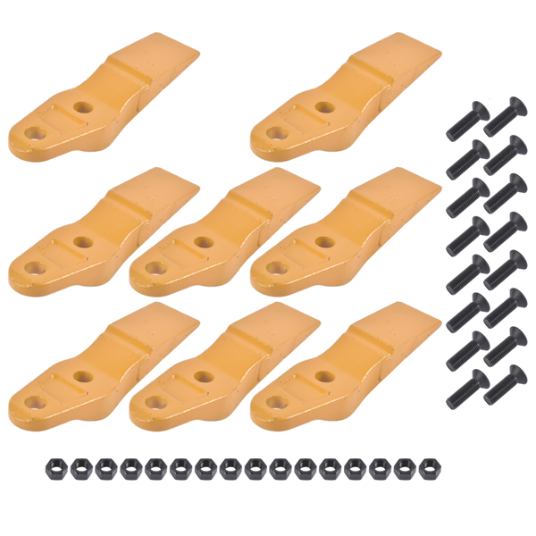 斗齿 8 Pack Bucket Uni-Teeth with Hardware 1324720 Fit for Caterpillar Skid Steers 247 257-2
