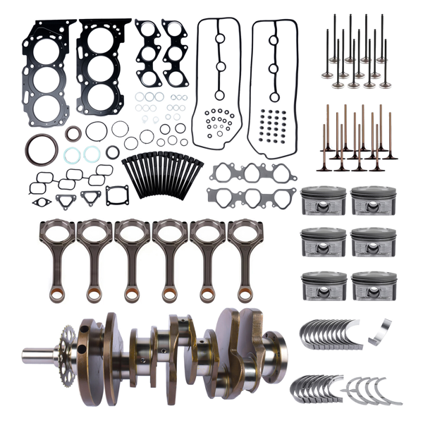 曲轴活塞套装 Engine Rebuild Kit Crankshaft Pistons Rods Replacement for Toyota 4Runner FJ Cruiser 4.0L-5