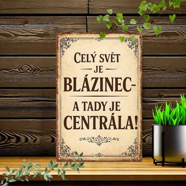 CIFbuy 愿上帝保佑这所家以及所有进入这里的人｜圆形铁质标牌，2D平面印刷复古趣味墙面装饰艺术，7.8*7.8英寸，1包装可悬挂（TikTok, temu 自提物流）-5