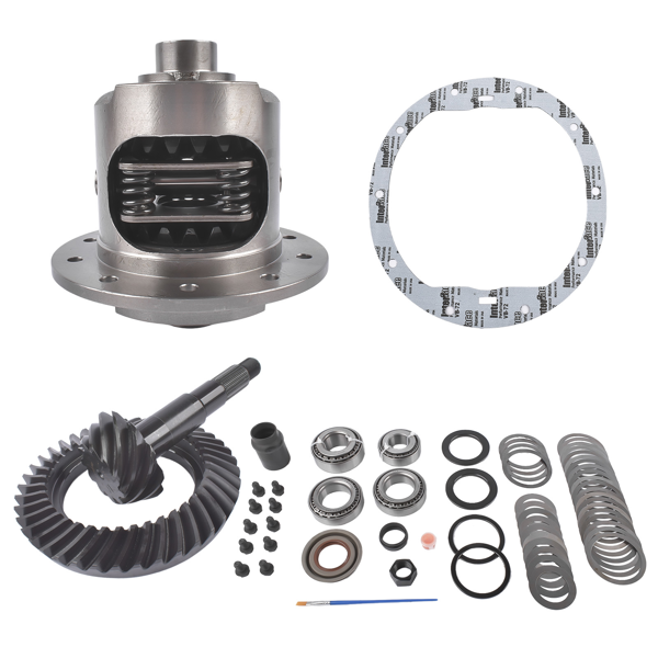 限滑锁套包 8.2" 10-Bolt Posi Gears Bearing Kit 3.73 Ratio Fit for Chevy Nomad Camaro Impala Steel-1