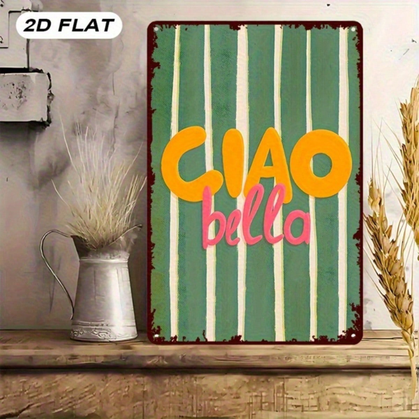 CIFbuy 1个复古法式励志名言海报金属标牌，防水耐用正能量艺术印刷墙饰装饰品（TikTok, temu 自提物流）-7