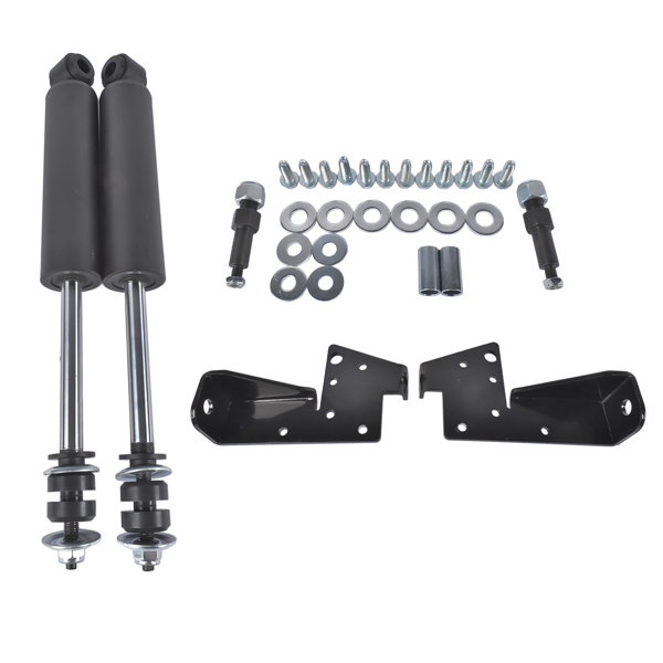 减震器 Front Bolt On Shock Relocator Kit Fit for Chevrolet Bel Air Impala El Camino 1958-1964 Black-2