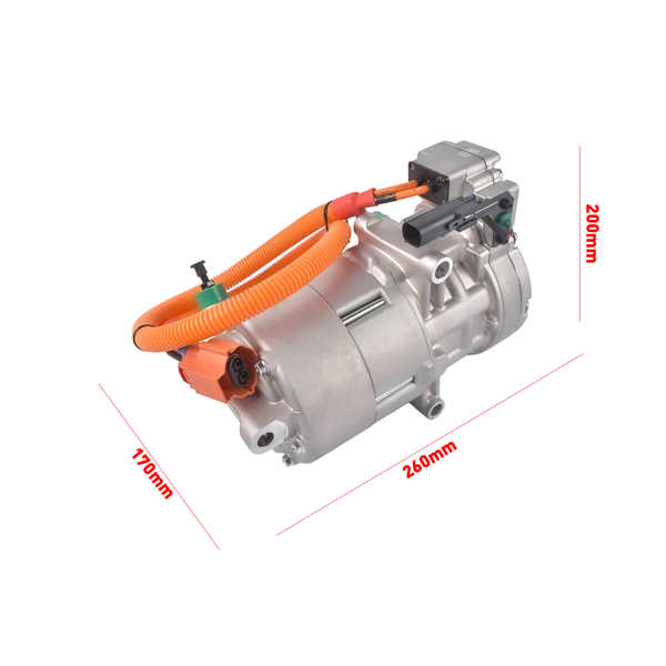 汽车空调压缩机 125W Belt Driven A/C Compressor Fits for Tesla Model S Model X 2016-2020-5
