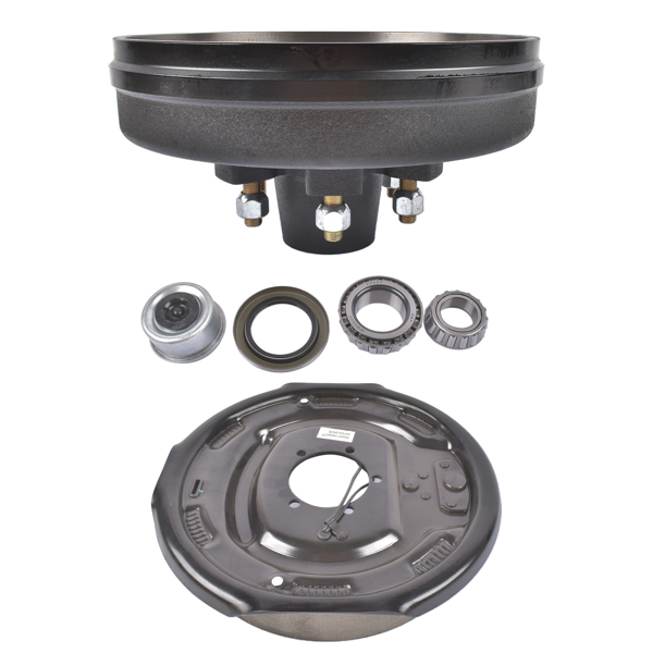 A3 车桥配件 6 on 5.5" Trailer Brake Hub Drum Assembly 12x2" for 5200-6000 lbs Axle Right-3