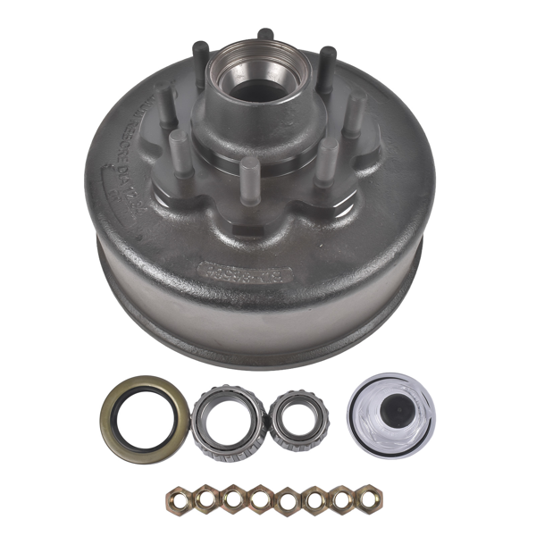 刹车鼓 Trailer Hub Brake Drum Fits for Lippert Dexter 8K Axle 12-1/4"x3-3/8" 5/8 Stud-2