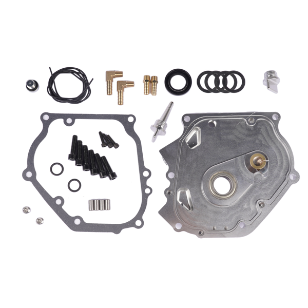 发动机侧盖 Silver Dual Bearing Billet Side Cover Replacement for GX200/Clone 196 Predator Hemi Ghost-5
