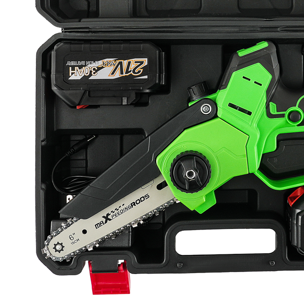 21V Cordless fit for Mini Chainsaw 2000mAh Battery 3 Chain Portable Wood Cutting Saw-3