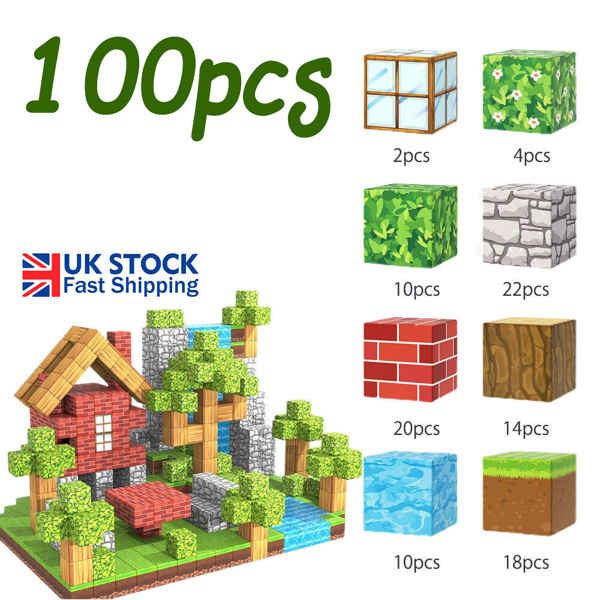 100pcs磁吸方块积木-2