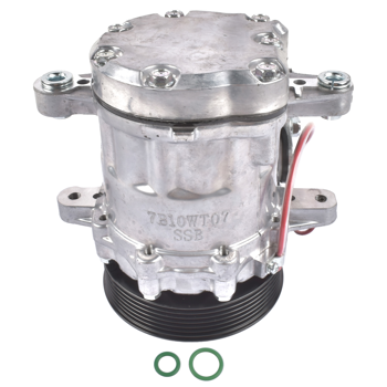 汽车空调压缩机 A/C Compressor with 6-Groove Pulley Fits for Sanden SD7 Serpentine Belt HC5005BK
